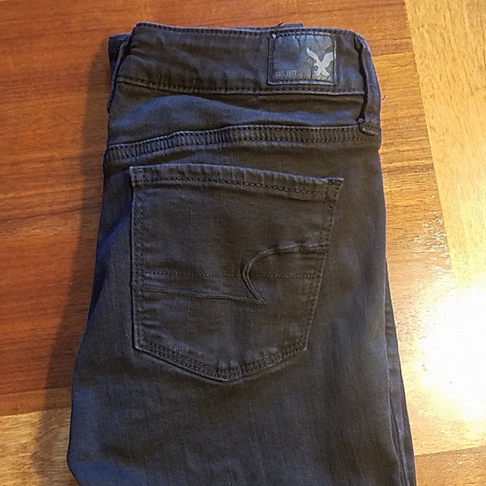 Black American Eagle Skinny Jean's